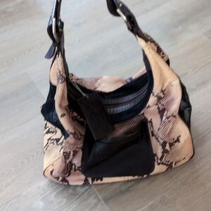 Donald J. Pliner snakeskin dog carrier